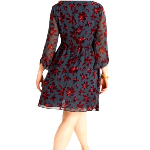 Madewell Moonblossom Ruffle-Sleeve Dress in Winter Orchid 3X - Picture 3 of 12